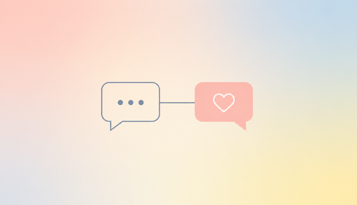 Abstract illustration comparing one-way broadcast texting with two-way conversational text marketing