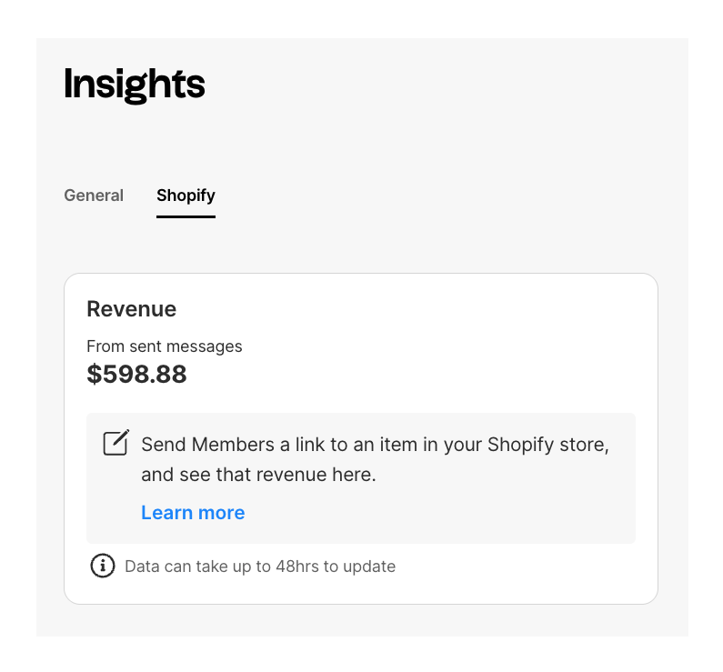 Shopify reporting screenshot